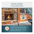 Courtyard 55K BTU 42-Inch Traditional Outdoor Gas Fireplace With Stacked Concrete Refractory