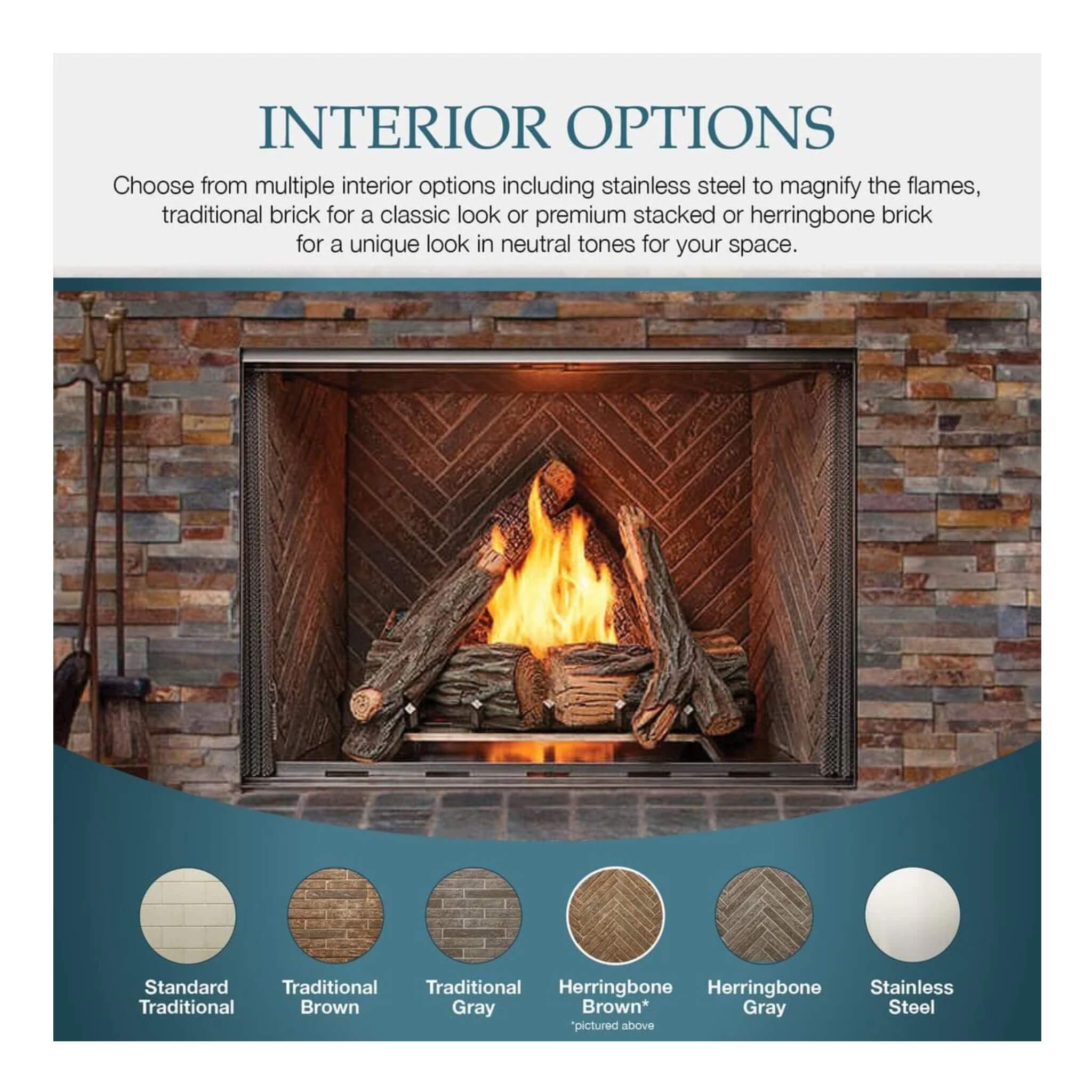 Courtyard 55K BTU 36-Inch Traditional Outdoor Natural Gas Fireplace (No Refractory) [ODCOUG-36NR]