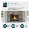 Courtyard 55K BTU 36-Inch Traditional Outdoor Natural Gas Fireplace (No Refractory) [ODCOUG-36NR]