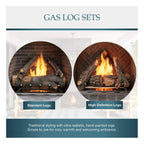 Courtyard 55K BTU 36-Inch Traditional Outdoor Natural Gas Fireplace (No Refractory) [ODCOUG-36NR]