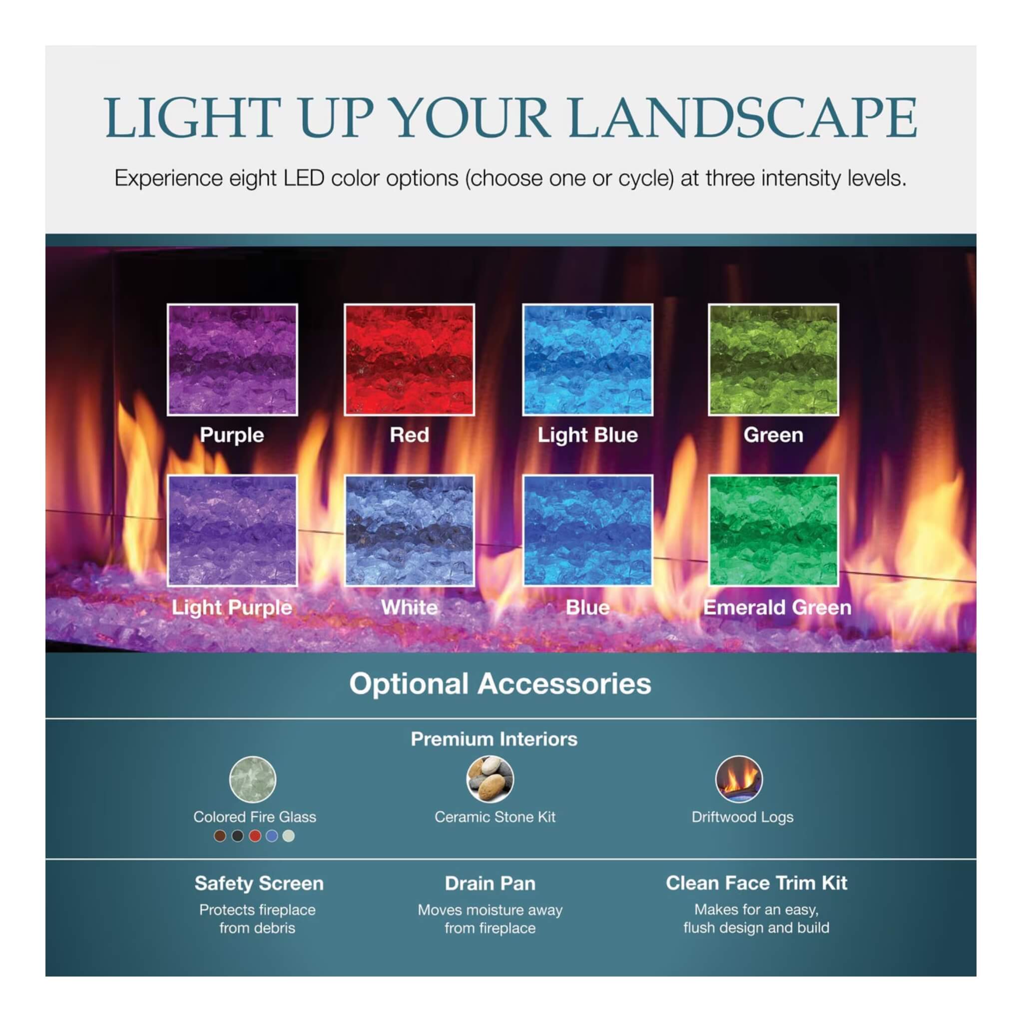 Lanai 60-Inch Single Sided Linear Outdoor Gas Fireplace Insert  [ODLANAIG-60]