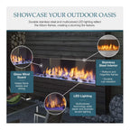 Lanai 60-Inch Single Sided Linear Outdoor Gas Fireplace Insert  [ODLANAIG-60]