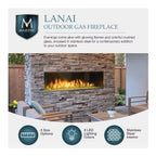 Lanai 60-Inch Single Sided Linear Outdoor Gas Fireplace Insert  [ODLANAIG-60]