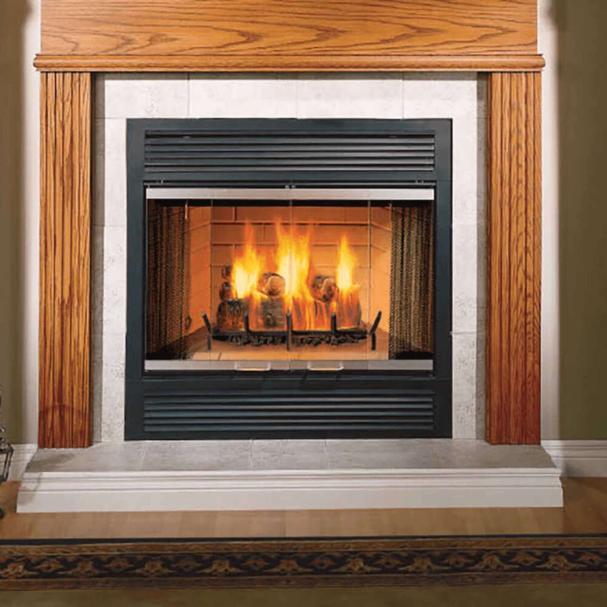Sovereign 36-Inch Black Wood Burning Fireplace Insert [SA36R/C]