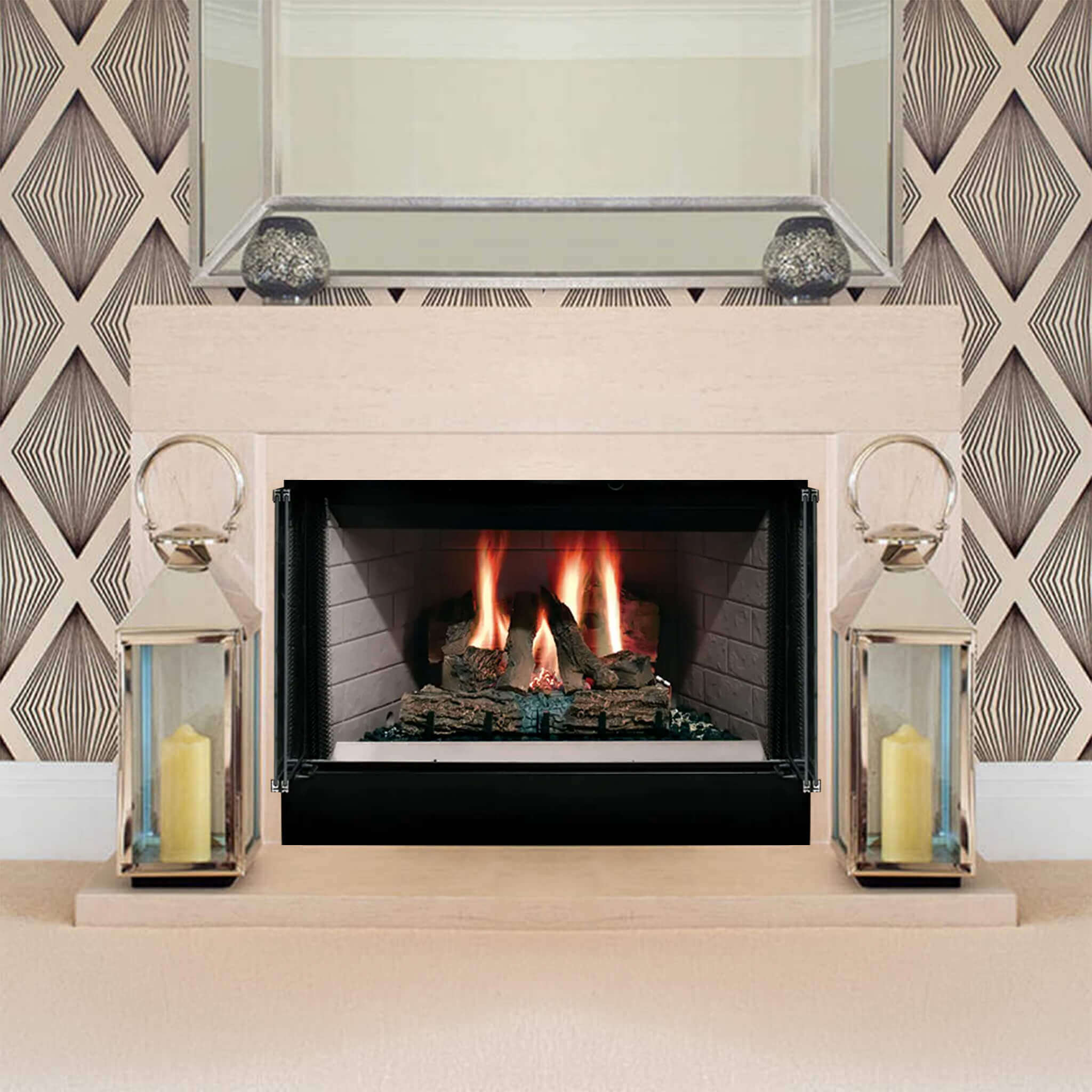 Sovereign 36-Inch Black Wood Burning Fireplace Insert [SA36R/C]