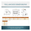 Villawood 42-Inch Traditional Refractory Outdoor Wood Burning Fireplace [ODVILLA-42T-B]