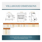 Villawood 42-Inch Traditional Refractory Outdoor Wood Burning Fireplace [ODVILLA-42T-B]