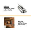 Villawood 42-Inch Traditional Refractory Outdoor Wood Burning Fireplace [ODVILLA-42T-B]