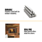 Villawood 42-Inch Traditional Refractory Outdoor Wood Burning Fireplace [ODVILLA-42T-B]