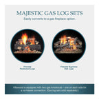 Villawood 42-Inch Traditional Refractory Outdoor Wood Burning Fireplace [ODVILLA-42T-B]