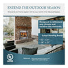 Villawood 42-Inch Traditional Refractory Outdoor Wood Burning Fireplace [ODVILLA-42T-B]