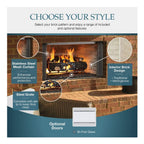 Villawood 42-Inch Traditional Refractory Outdoor Wood Burning Fireplace [ODVILLA-42T-B]