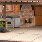 Villawood 42-Inch Traditional Refractory Outdoor Wood Burning Fireplace [ODVILLA-42T-B]
