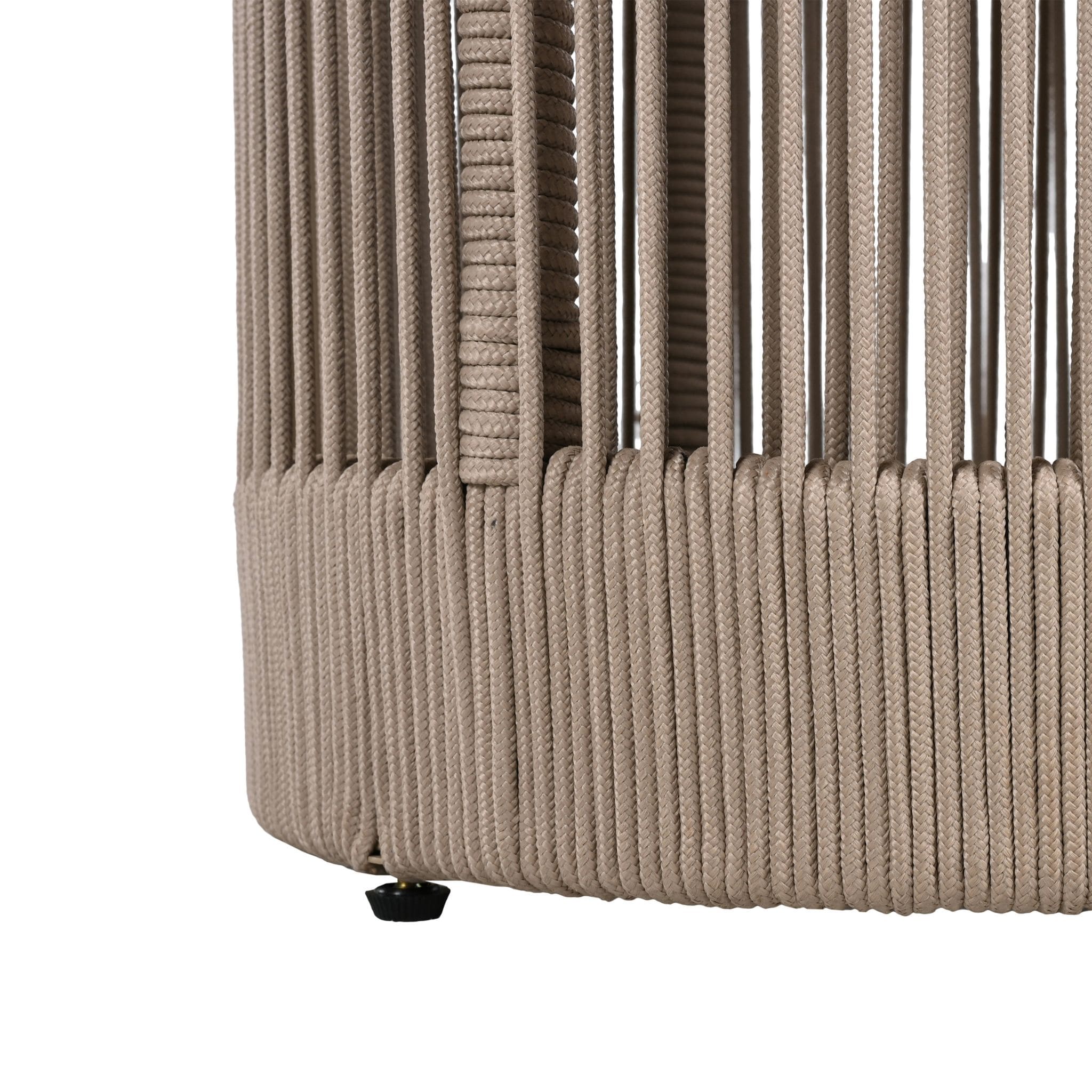 Modern Rustic Coffee Table & Side Table with Woven Rope Design