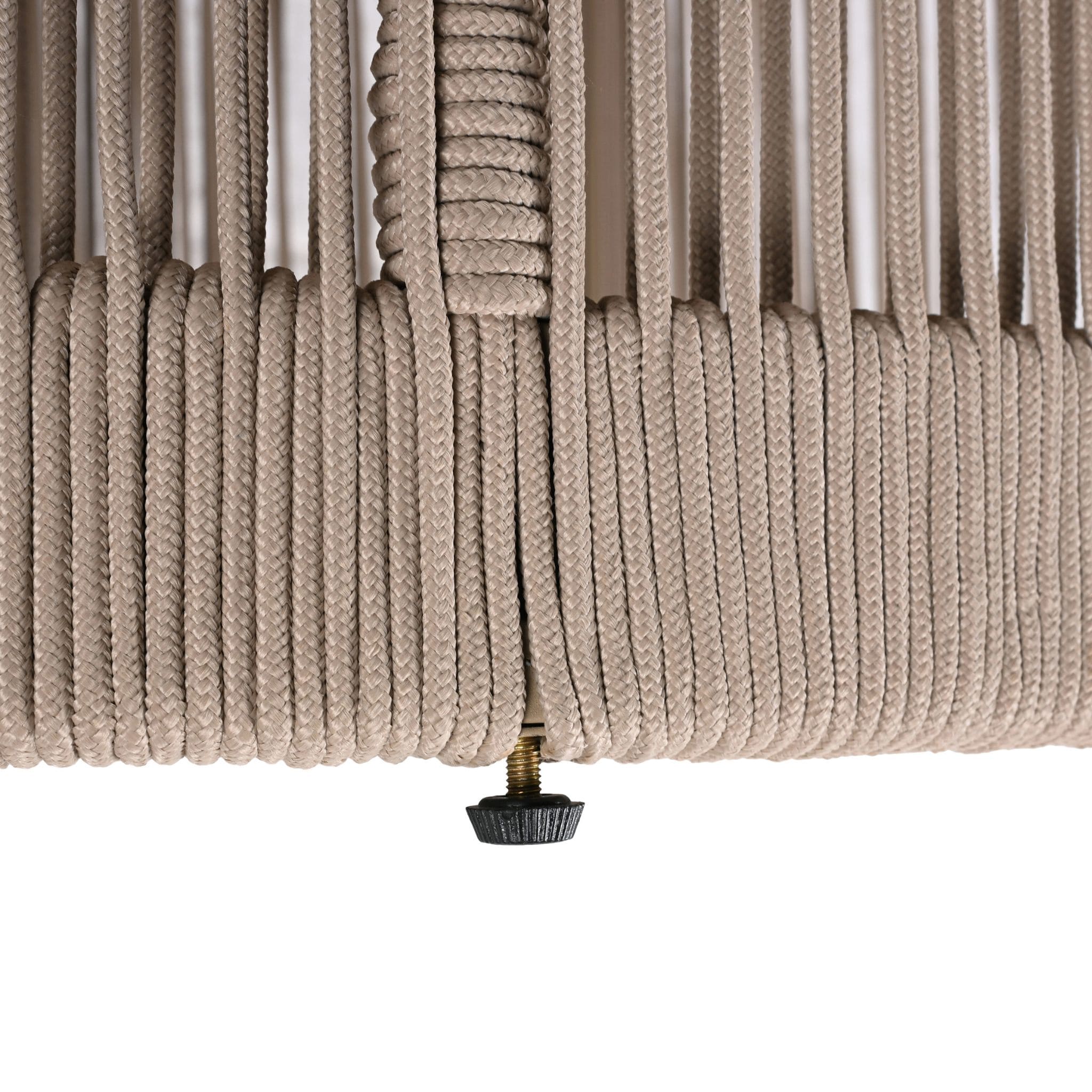 Modern Rustic Coffee Table & Side Table with Woven Rope Design