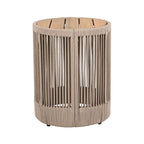 Modern Rustic Coffee Table & Side Table with Woven Rope Design