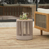 Modern Rustic Coffee Table & Side Table with Woven Rope Design