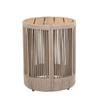 Modern Rustic Coffee Table & Side Table with Woven Rope Design