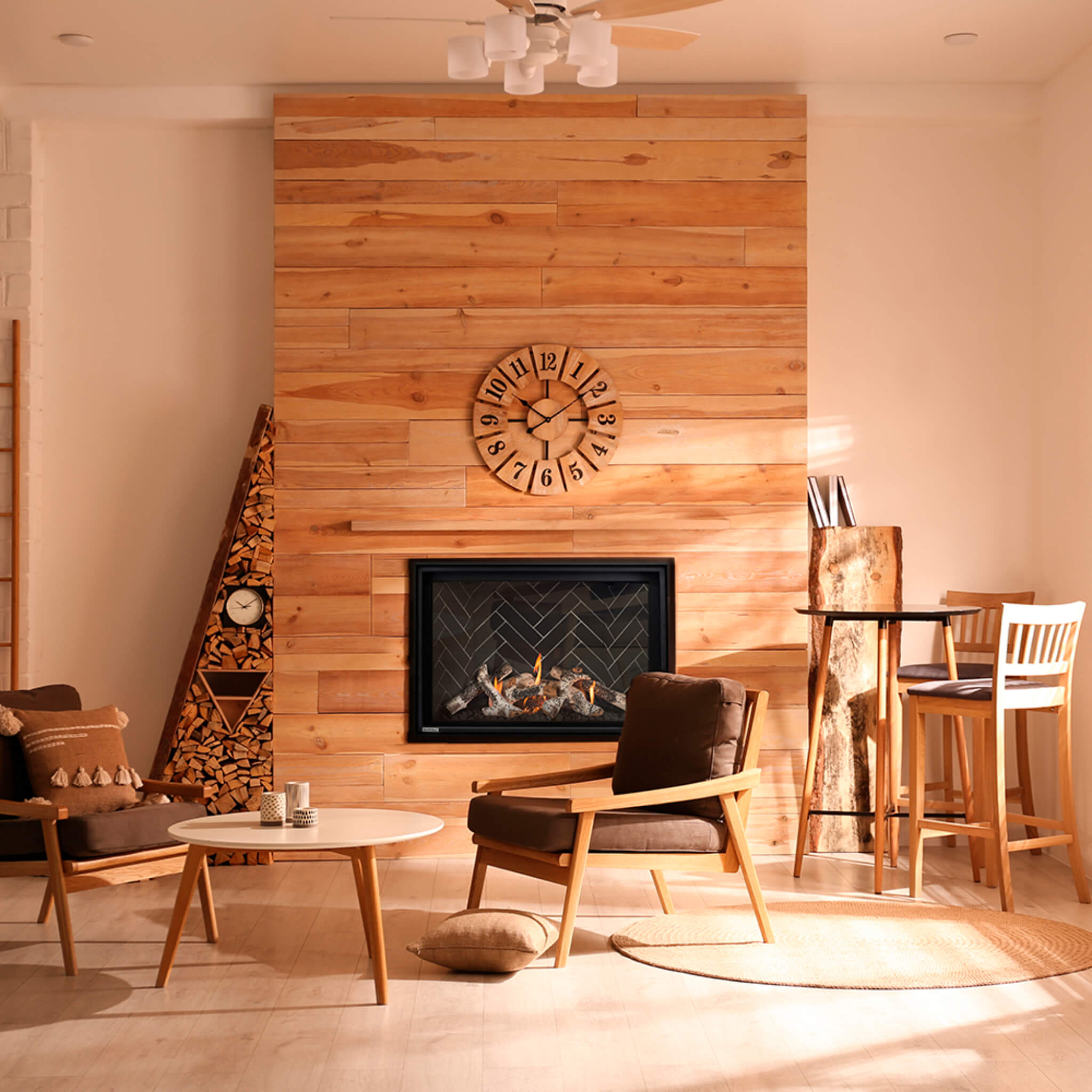 DelRay Square Full Load Direct Vent Natural Gas Fireplace Insert with Battery Backup [DRSQ34/38/42NI-2]