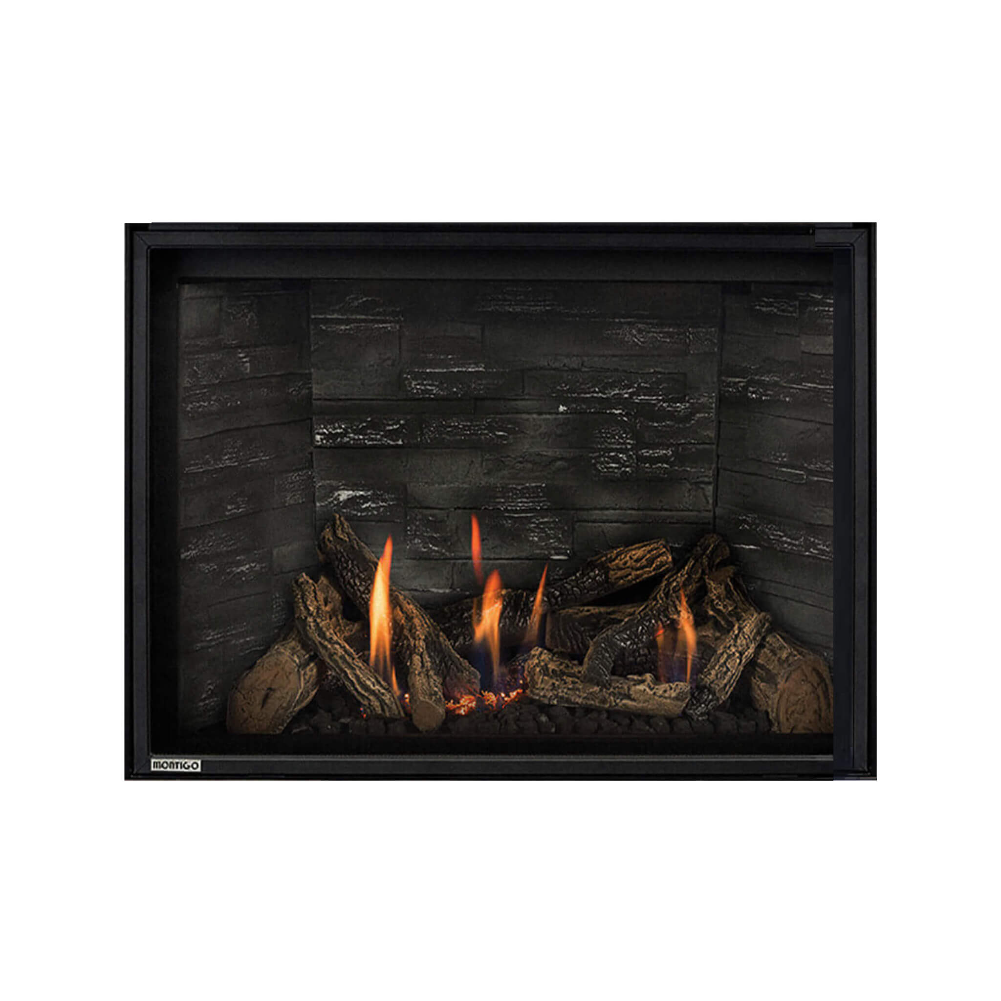 DelRay Square Full Load Direct Vent Natural Gas Fireplace Insert with Battery Backup [DRSQ34/38/42NI-2]