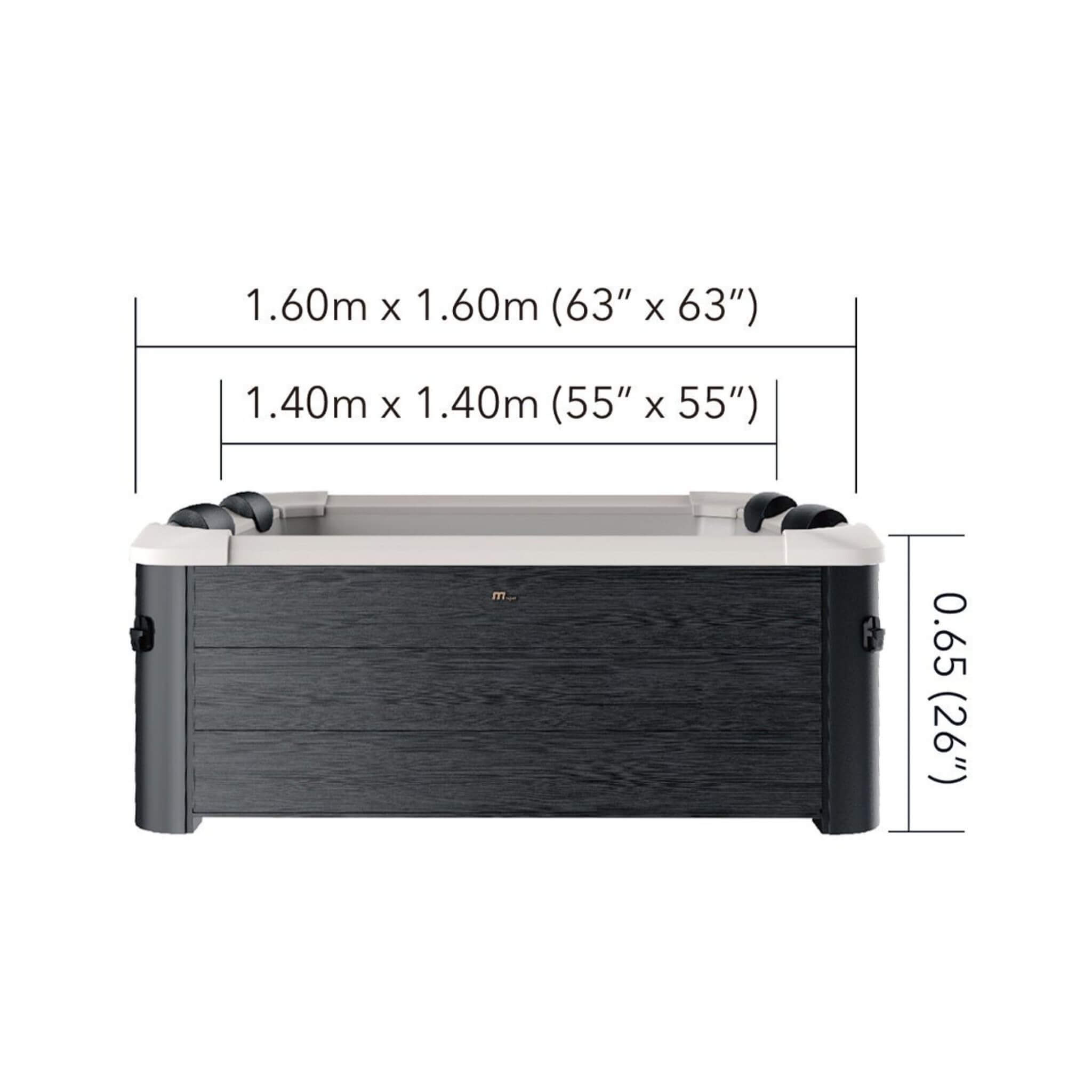 Oslo Supreme 6-Person 120 Jets Square Spa W/ LED Lights & Integrated App Control [F-OS063W]