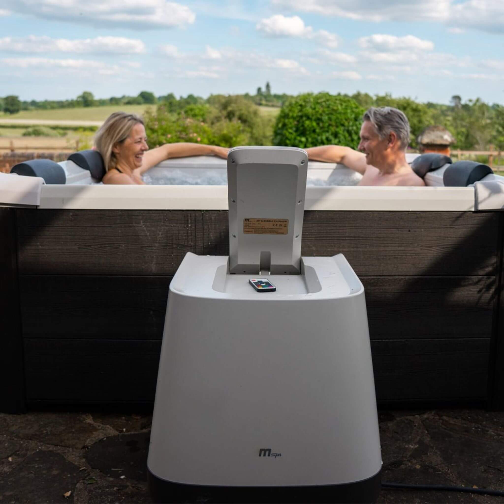 Oslo Supreme 6-Person 120 Jets Square Spa W/ LED Lights & Integrated App Control [F-OS063W]