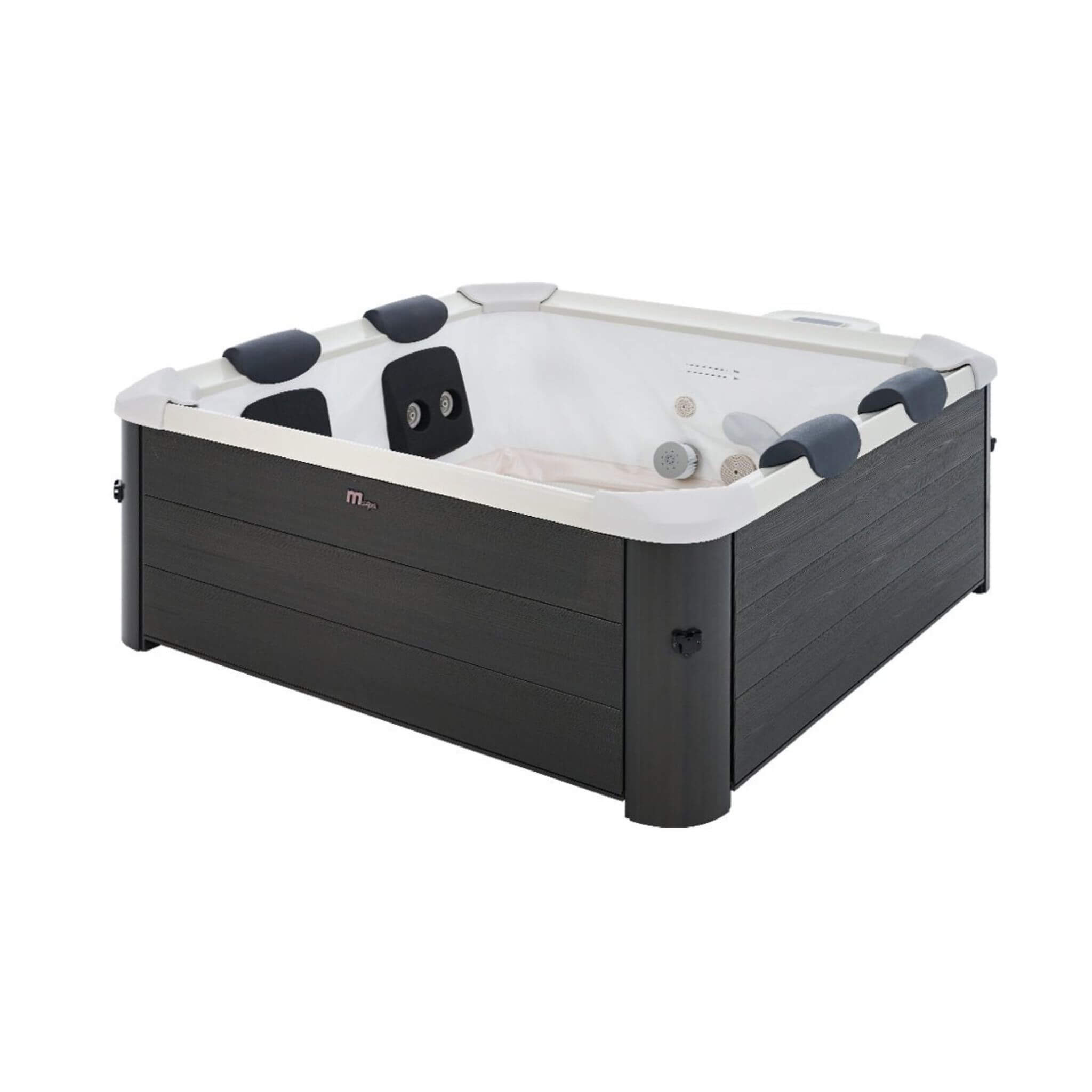 Oslo Supreme 6-Person 120 Jets Square Spa W/ LED Lights & Integrated App Control [F-OS063W]