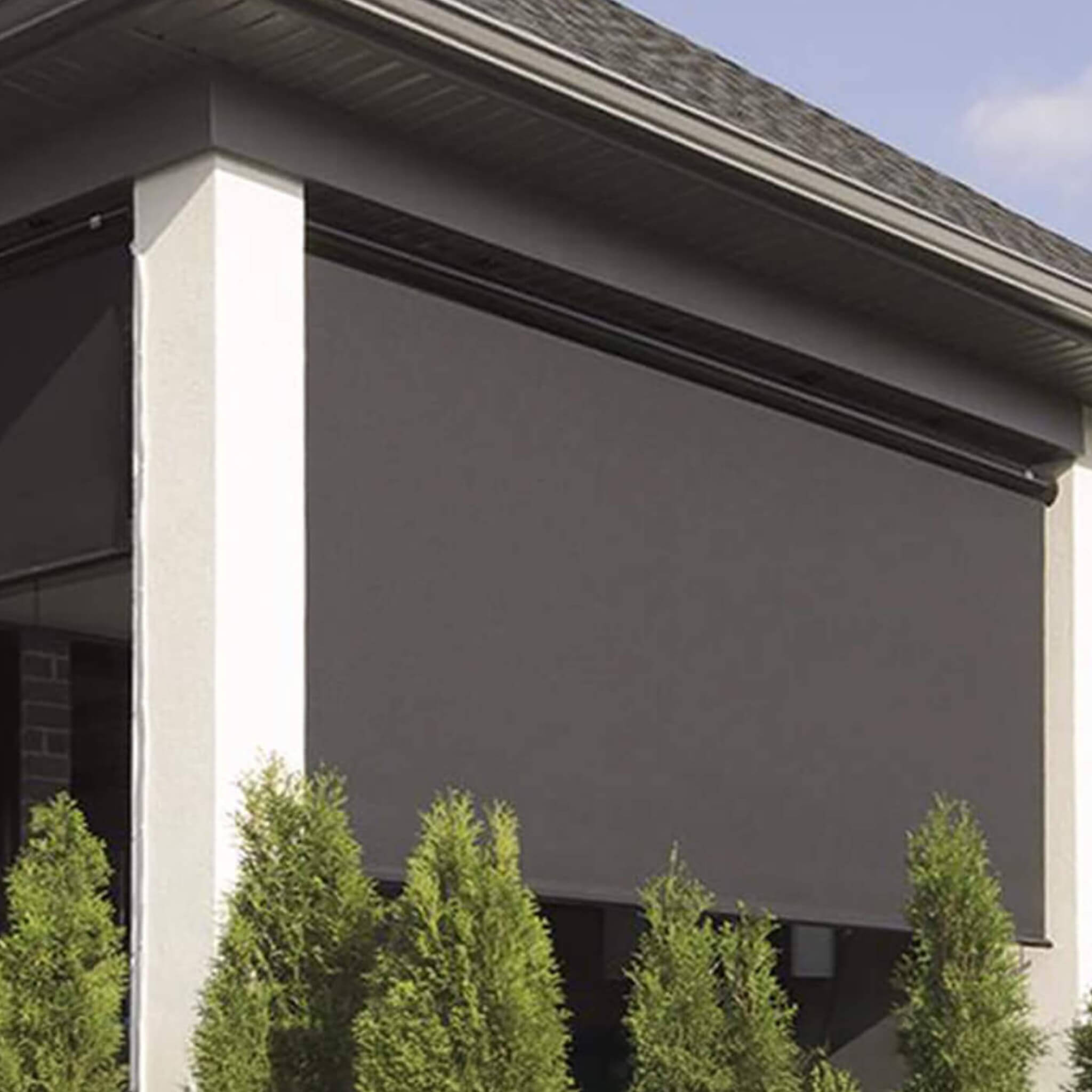 Multishade Premium Aluminum Retractable Outdoor Shade With PVC Covered Polyester Fabric [Made-To-Order]