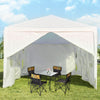 10 x 30 Feet Outdoor Canopy Tent with 6 Removable Sidewalls and 2 Doorways-White