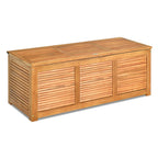 46 Gallon Acacia Wood Storage Bench Box for Patio, Garden, Balcony or Deck