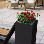 4FT Outdoor Commercial All-Weather Metal Bench With Planter Box