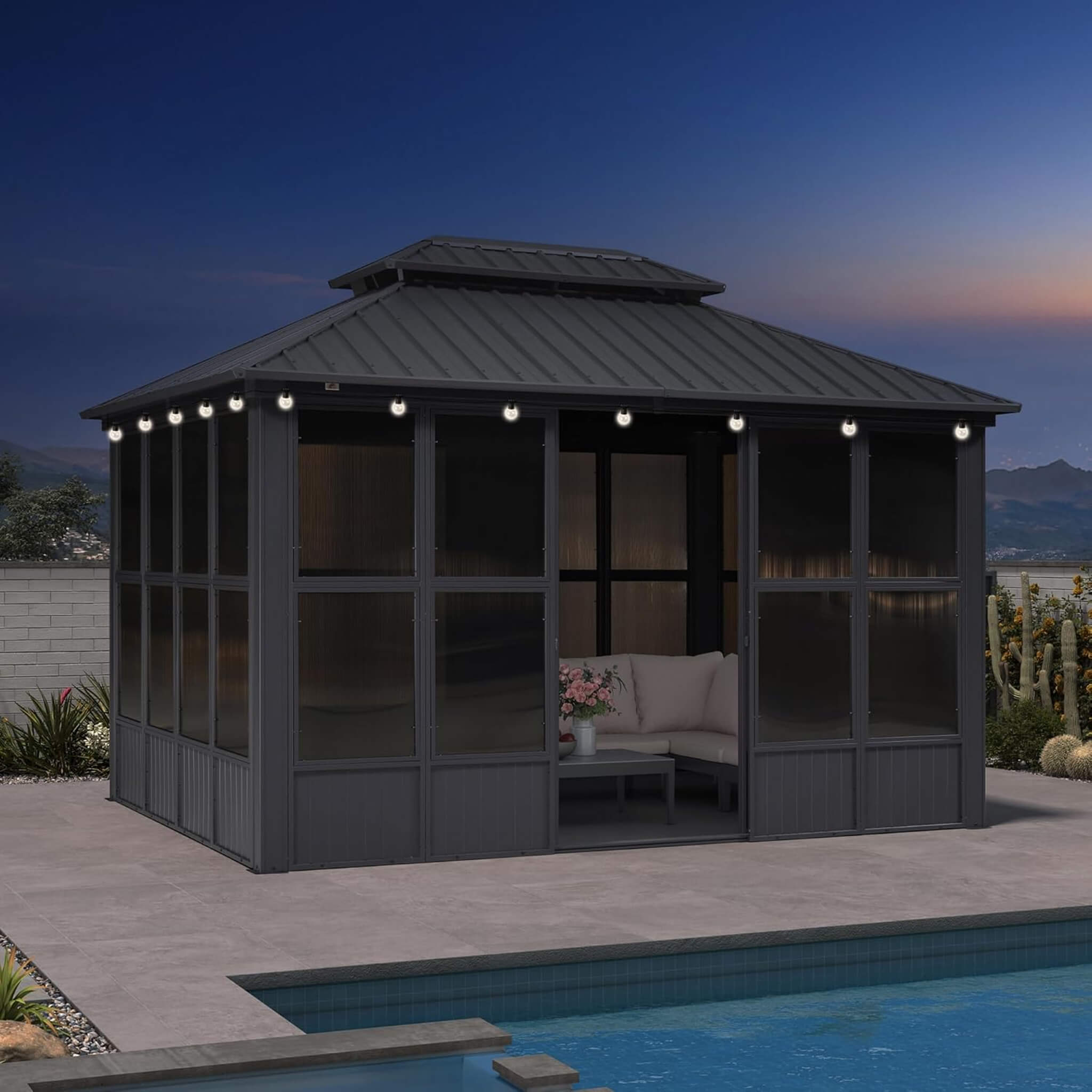Vista Outdoor Hardtop Aluminum Solarium / Sunroom