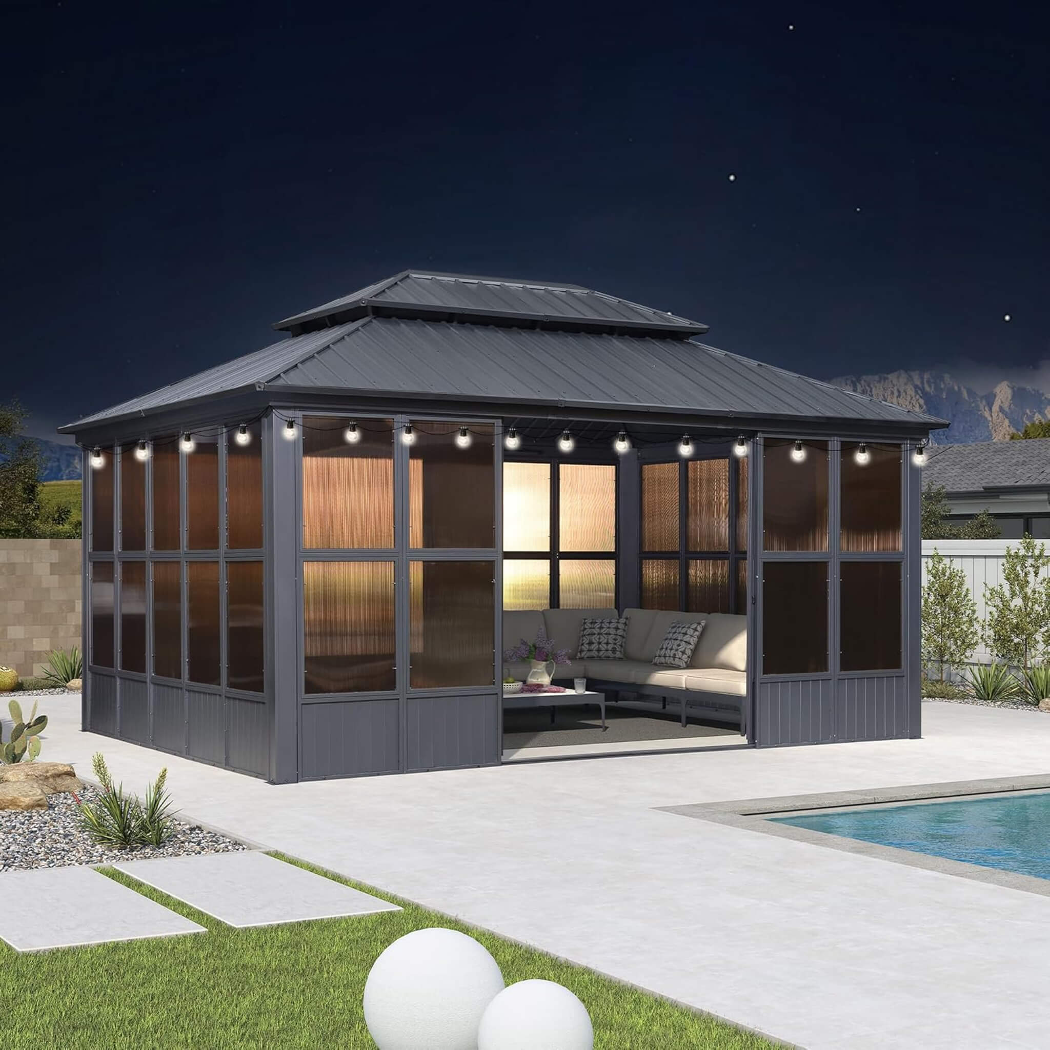 Vista Outdoor Hardtop Aluminum Solarium / Sunroom