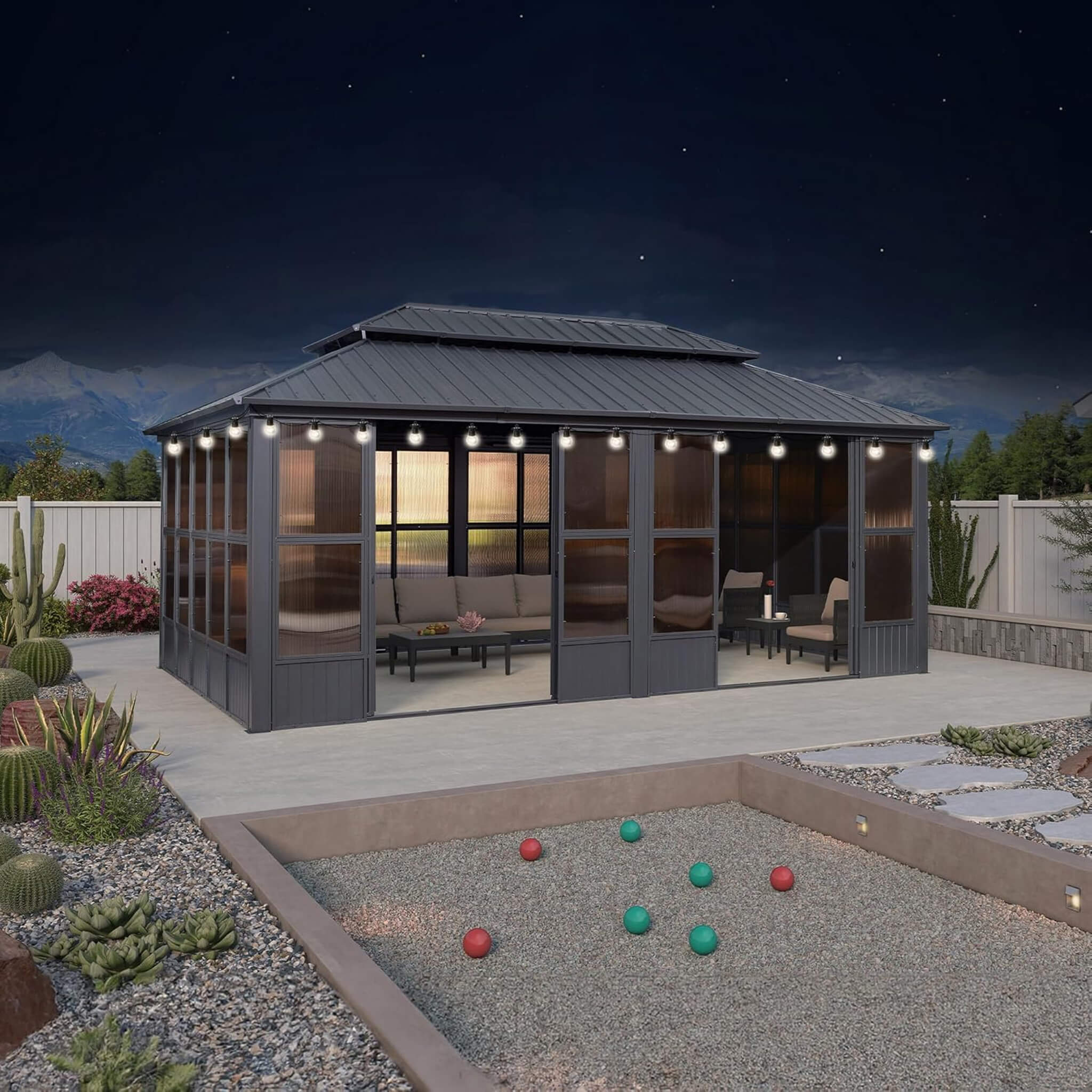 Vista Outdoor Hardtop Aluminum Solarium / Sunroom