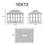 Vista Outdoor Hardtop Aluminum Solarium / Sunroom