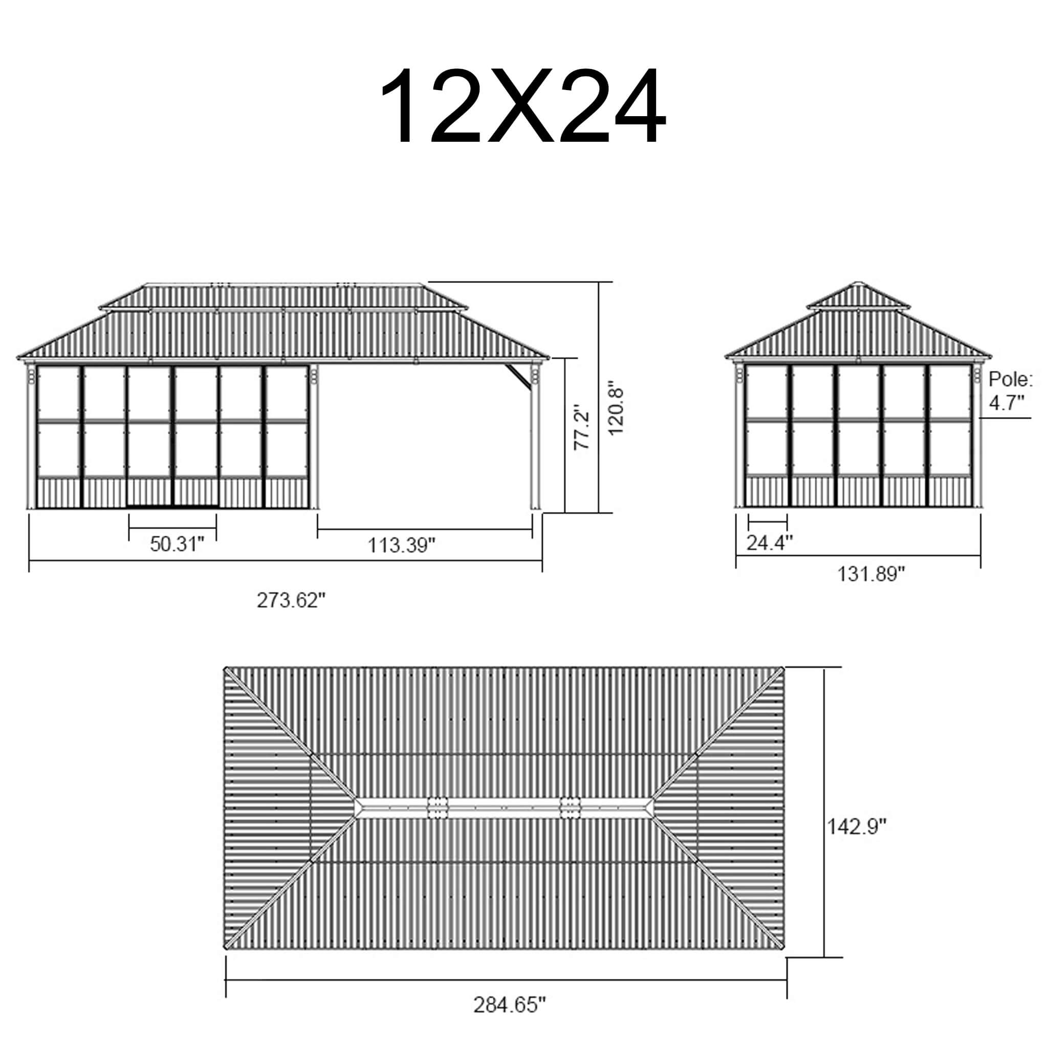 Vista Outdoor Hardtop Aluminum Solarium / Sunroom