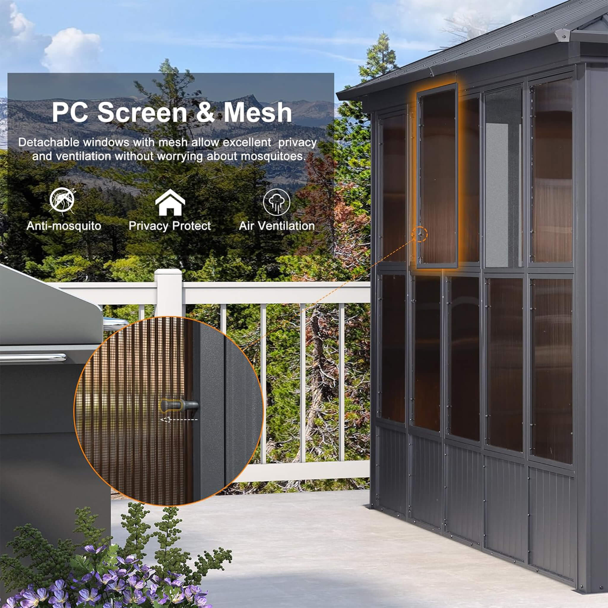 Vista Outdoor Hardtop Aluminum Solarium / Sunroom