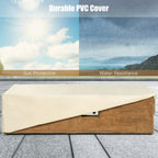 Outdoor Propane Gas Fire Table W/ Lava Rocks & Cover, 50K BTU