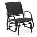Outdoor Single Swing Glider Rocking Chair with Armrest
