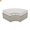 Outdoor Round Sectional Set Rattan Gray Retractable Canopy