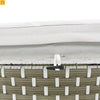 Outdoor Round Sectional Set Rattan Gray Retractable Canopy