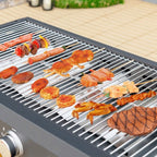 Portable Outdoor 4 Burner Propane Flat Top Gas Grill W/ Wheels, 60K BTU