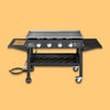 Portable Outdoor 4 Burner Propane Flat Top Gas Grill W/ Wheels, 60K BTU