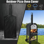 Portable Outdoor Wood Fired Pizza Oven W/ Pizza Stone & Waterproof Cover