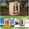 The Zorin Premium 2-Person Indoor Outdoor Low EMF FAR-Infrared Hemlock Wood Personal Home Sauna Spa