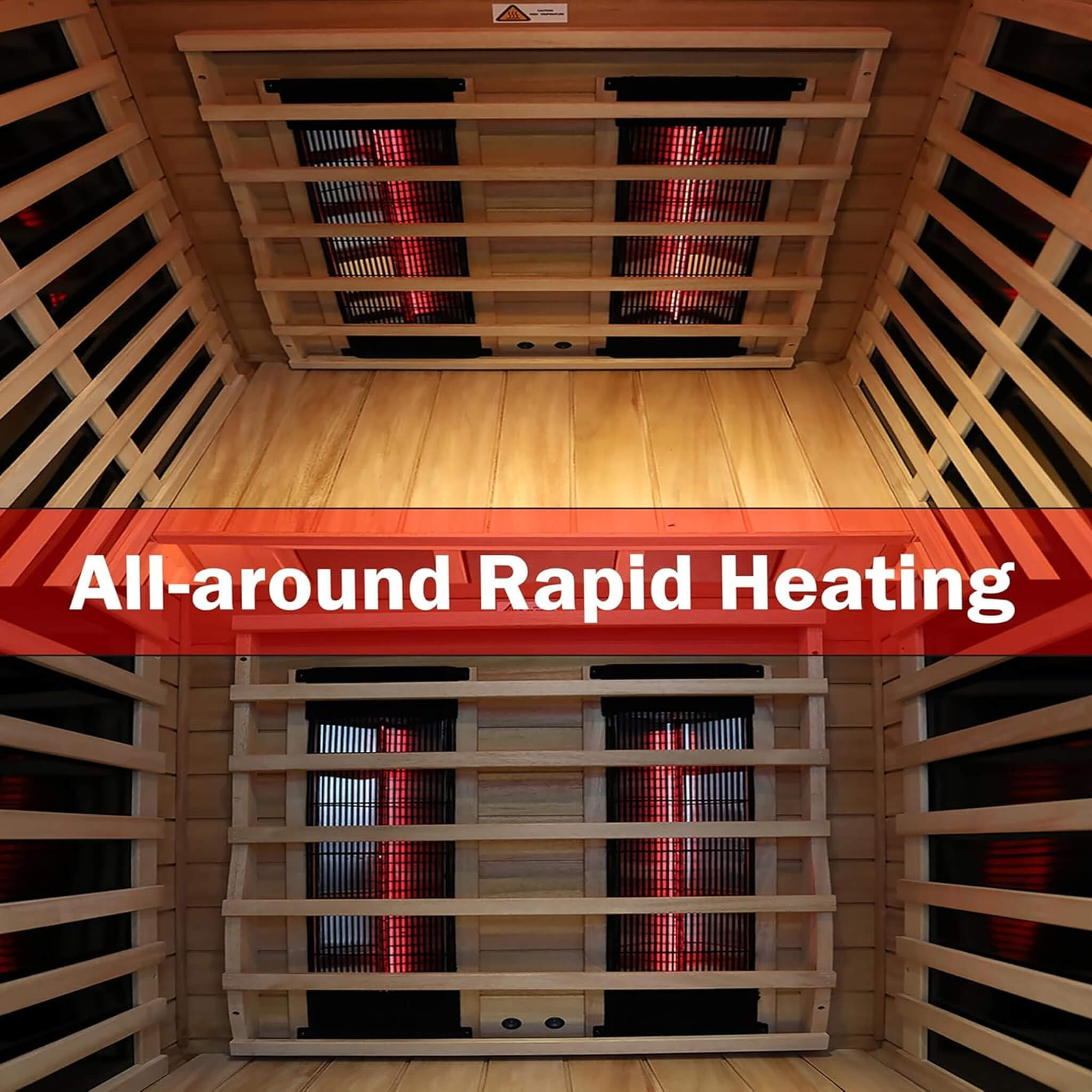The Alveron 2-Person Outdoor Mahogany Low EMF Far Infrared Sauna with Bluetooth Audio and LED Lights