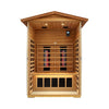 The Alveron 2-Person Outdoor Mahogany Low EMF Far Infrared Sauna with Bluetooth Audio and LED Lights
