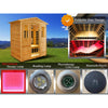 The Kora Deluxe 3-Person Outdoor Full Spectrum Low EMF Infrared Home Sauna With Bluetooth Speakers And LED Reading Light