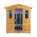 The Kora Deluxe 3-Person Outdoor Full Spectrum Low EMF Infrared Home Sauna With Bluetooth Speakers And LED Reading Light