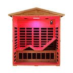 The Kora Deluxe 3-Person Outdoor Full Spectrum Low EMF Infrared Home Sauna With Bluetooth Speakers And LED Reading Light
